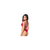 Ensemble sexy 2 pièces en dentelle romantique avec haut et string assorti 